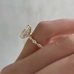 Golden Metal Rings For Women Featuring Electroplated Craftsmanship With Zircon Inlay And Water Droplets Design 3