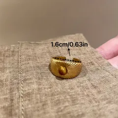 Golden Sun Flower Tiger Eye Ring Women's  New High-grade Sense Ring Niche Design Unique Ring 4
