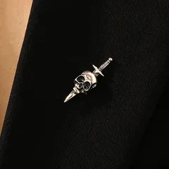 Gothic Dark Pirate Skull Halloween Theme Adjustable Open Ring Zinc Alloy Geometric Pattern Unisex Jewelry 2