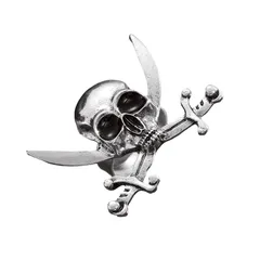 Gothic Dark Pirate Skull Halloween Theme Adjustable Open Ring Zinc Alloy Geometric Pattern Unisex Jewelry 5