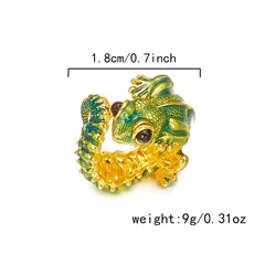 Gothic Lizard Adjustable Ring For Unisex Featuring Alloy Material And Enamel Craftsmanship 4