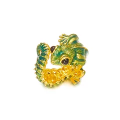 Gothic Lizard Adjustable Ring For Unisex Featuring Alloy Material And Enamel Craftsmanship 5