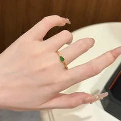 Gourd Open Ring For Women In Gold, Electroplated Copper, Perfect For Spring