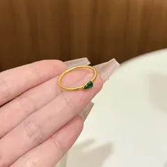 Gourd Open Ring For Women In Gold, Electroplated Copper, Perfect For Spring 4