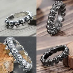Halloween Skull Ring For Unisex Featuring Silver Color And 0.03µm KC Golden Plated Finish, 1 Piece
