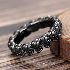 Halloween Skull Ring For Unisex Featuring Silver Color And 0.03µm KC Golden Plated Finish, 1 Piece 3