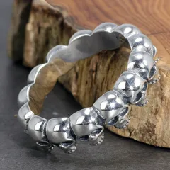 Halloween Skull Ring For Unisex Featuring Silver Color And 0.03µm KC Golden Plated Finish, 1 Piece 4