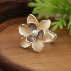 Handmade Flowers Ring For Women In Colour Zinc Alloy Featuring Elegant Design 4