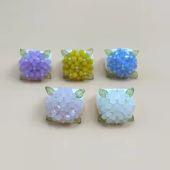 Sweet Handmade Open Rings For Women Featuring Flower Patterns With Artificial Crystal Inlay 4