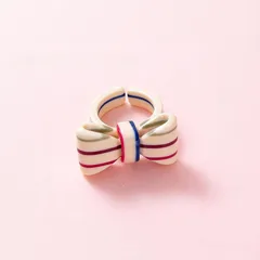 Simple Style Handmade Resin Bow Tie Open Rings For Unisex 4