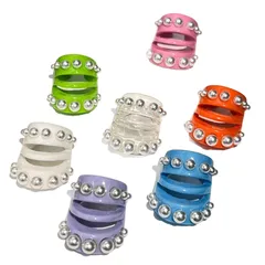 Handmade Resin Dopaamine Ring Hollow Out Design Open Style Imitation Pearl Jewelry Geometric Pattern Sporty Style Women's Ring 5