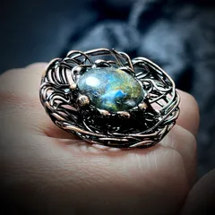 Handmade Women’s Ring Featuring Irregular Natural Stone With Bronze Water Plating 3