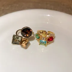 Heart Shape Couple Rings For Love Featuring Alloy Material With KC Golden Plated Coating Thickness 0.03µm And Zircon Inlay