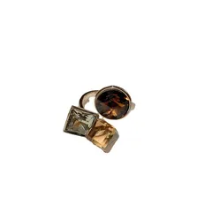 Heart Shape Couple Rings For Love Featuring Alloy Material With KC Golden Plated Coating Thickness 0.03µm And Zircon Inlay 5