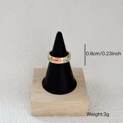 Heart Shape Ethnic Style Ring For Women Featuring Alloy Material And Rhinestone Inlay 3