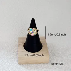 Heart Shape Ethnic Style Ring For Women Featuring Alloy Material And Rhinestone Inlay 4