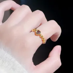 Heart Shape Open Ring For Women In Electroplated Copper With Elegant Design