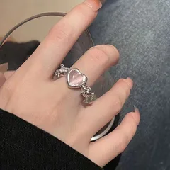 Heart Shape Open Ring For Women, Golden Plated Alloy With 0.03µm Thickness Featuring Epoxy Craft 2