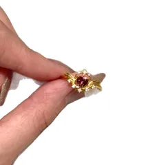Heart Shape Open Ring For Women In Natural Pink Copper With Rhinestones, Featuring Electroplated Finish 5