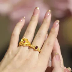Heart Shape Open Ring For Women In Electroplated Copper With Zircon Inlay, Perfect For Spring 3