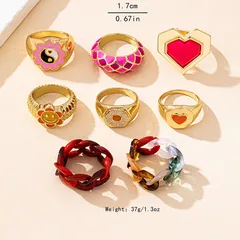 Heart Shape Open Ring For Women Made Of Zinc Alloy Featuring Electroplated Finish 4
