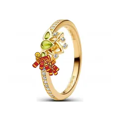 Heart Shape Ring For Women In Copper Alloy With Silver Plated Electroplated Finish And Rhinestone Inlay 3
