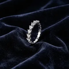 XUPING Heart Shape Ring For Women, 1 Piece, Platinum Plated With 0.01µm Thickness Featuring Zirconia Inlay