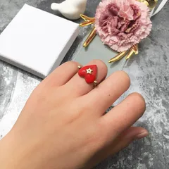Heart Shape Ring For Women In Brass With Copper Plated Finish, 0.03µm-0.05µm Thickness Featuring Waterproof Non Tarnish Craft 4
