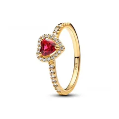 Heart Shape Rings For Women In Copper Alloy With Silver Plated Electroplated Finish And Rhinestone Inlay 4