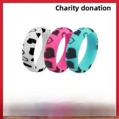 Heart Shape Silicone Ring For Women In White, New Style, Comfortable Silica Gel Band