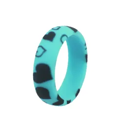 Heart Shape Silicone Rings For Women In White, New Style With Waterproof Non Tarnish Craftsmanship 2