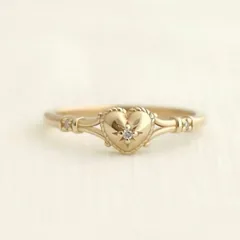 Sweet Heart Shape Ring For Unisex Featuring Gold Alloy Material With Electroplated Golden Plated Finish