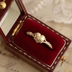 Sweet Heart Shape Ring For Unisex Featuring Gold Alloy Material With Electroplated Golden Plated Finish 4