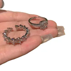Heart Shape Ring For Unisex Featuring 10K Real Gold Plated Alloy With Zircon Inlay And 0.03µm Plating Thickness 5