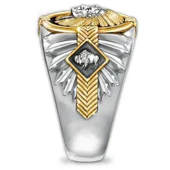 Hip-Hop Totem Ring For Unisex Featuring Epoxy Craftsmanship In Multicolor Alloy 2