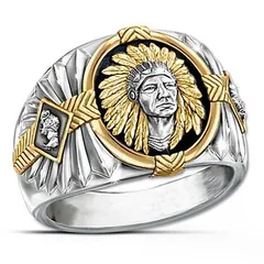 Hip-Hop Totem Ring For Unisex Featuring Epoxy Craftsmanship In Multicolor Alloy 5