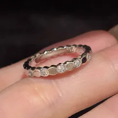 Honeycomb Simple Style Copper Ring For Women, Perfect For Spring Wear 3