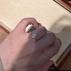 Horse Eye Adjustable Ring For Women In Simple Style, Made Of Copper With Zircon Inlay 2