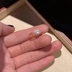 Horse Eye Adjustable Ring For Women In Simple Style, Made Of Copper With Zircon Inlay 3