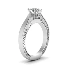 Horse Eye Ring For Women In Silver Plated Metal With Epoxy Craft And Zircon Inlay 3