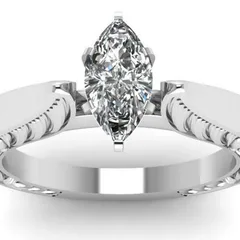 Horse Eye Ring For Women In Silver Plated Metal With Epoxy Craft And Zircon Inlay 4