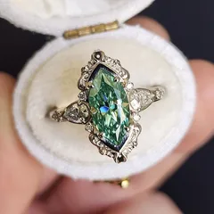 Horse Eye Ring For Unisex Featuring Antique Silver Plated Alloy With Zircon Inlay And 0.03µm-0.05µm Plating Thickness 3
