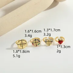 1 Piece Copper Geometric Stone-Free 14K Gold Plated Long-Lasting Plated Gold Women's Pendant Necklace 2