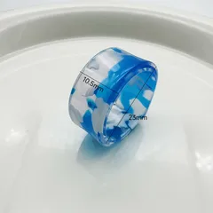 IG Style Cute Color Block Smudges Lattice Resin Women's Open Rings 2