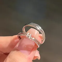 Infinity Open Ring For Unisex Featuring Electroplated Copper With Zircon Inlay In Simple Style