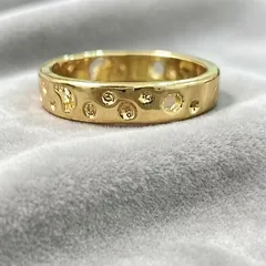 Irregular Alloy Ring For Unisex With Golden Plated Water Plating And 0.03µm-0.05µm Thickness