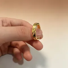 Irregular Alloy Ring For Unisex With Golden Plated Water Plating And 0.03µm-0.05µm Thickness 2