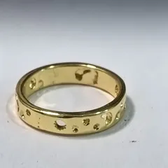 Irregular Alloy Ring For Unisex With Golden Plated Water Plating And 0.03µm-0.05µm Thickness 3