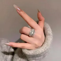 Irregular Open Rings For Women Made Of Alloy Featuring Waterproof Non Tarnish Craftsmanship 2