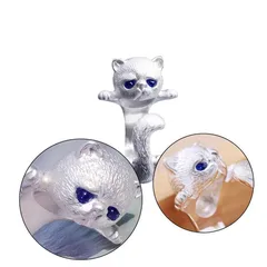 Japanese And Korean Explosions Simple Cute Kitten Ring Women's Open Cat Paw Cat Ears Puppy Ring Women's Jewelry
